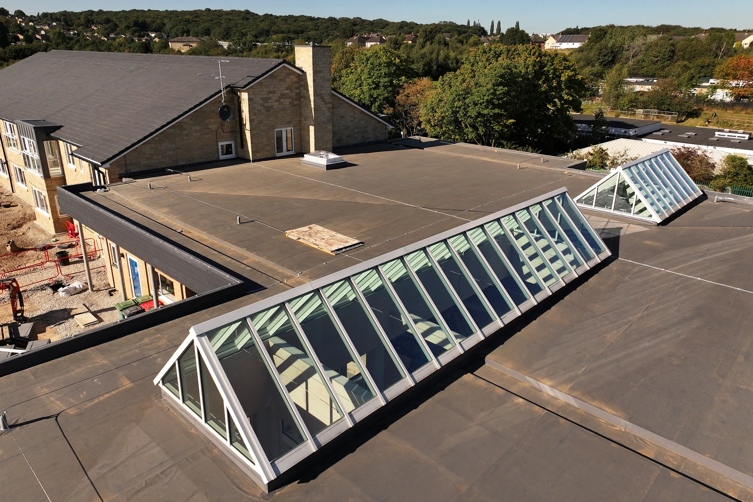 skylights installed at care home, Huddersfield