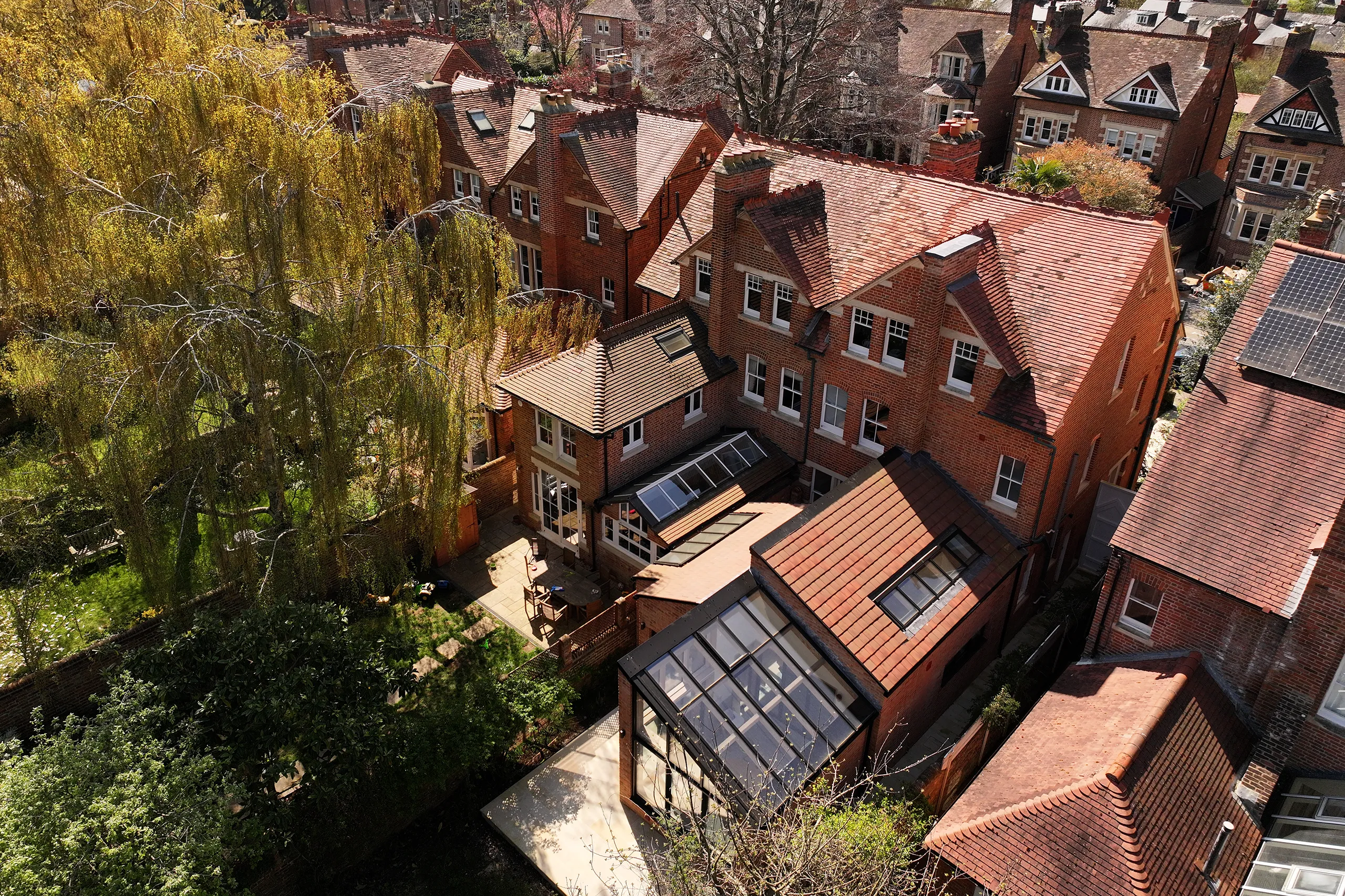 mono pitched roof glazing installed, Oxford